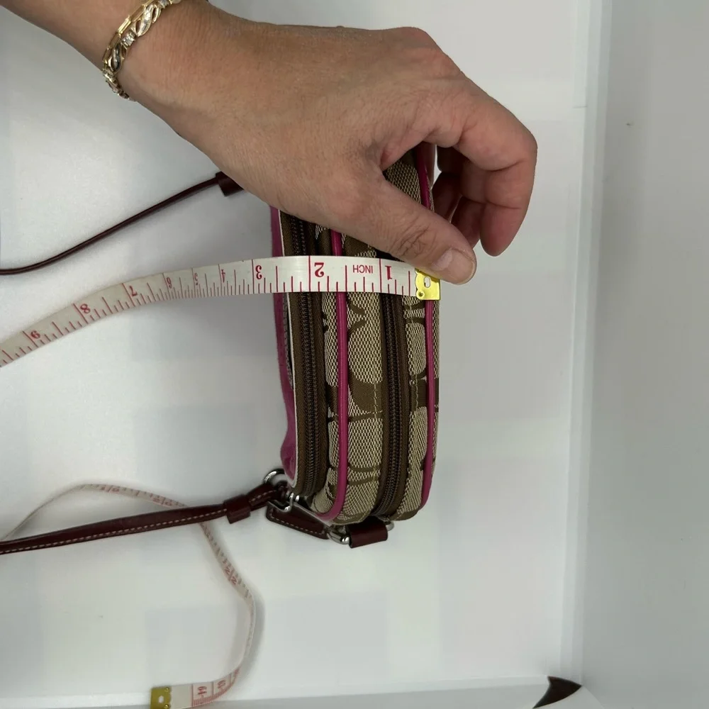 Coach Pink and Brown Crossbody Bag - Picture 7 of 7